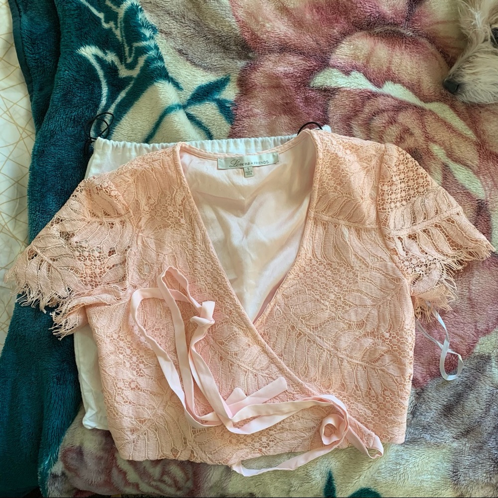 Lovers + Friends wrap top
